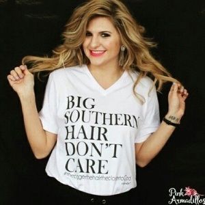 Pink Armadillos Big Southern Hair Don’t Care